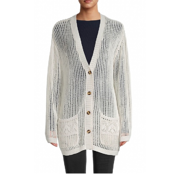 RD Style Sweaters - Long crochet cardigan sweater